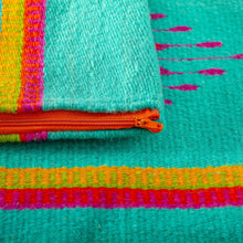 Load image into Gallery viewer, Colorful Wool Hand Loomed Cushion Cover - Oaxacan Sunset | NOVICA
