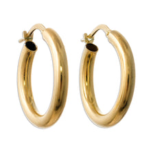 Load image into Gallery viewer, Classic 18k Gold Plated Hoop Earrings - Forever Classic | NOVICA
