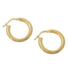 Load image into Gallery viewer, Classic 18k Gold Plated Hoop Earrings - Forever Classic | NOVICA
