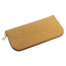 Load image into Gallery viewer, Yellow Leather Wallet with Crocodile Texture - Yellow Croc | NOVICA
