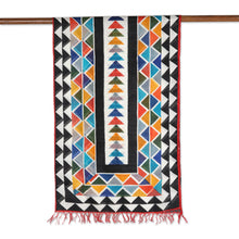 Load image into Gallery viewer, Multicolored Hand Painted Pure Silk Scarf - Hill Reflection | NOVICA
