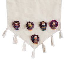 Load image into Gallery viewer, Tasseled Worry Doll Motif Table Runner - Ixmucané's Gift | NOVICA
