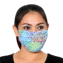 Load image into Gallery viewer, 3 Balinese Pleated 2-Layer Rayon Batik Elastic Loop Masks - Joyous Song | NOVICA
