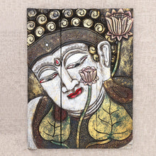 Load image into Gallery viewer, Buddha with Lotus in White
