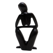 Load image into Gallery viewer, Hand Carved Suar Wood Sculpture - Lingering | NOVICA
