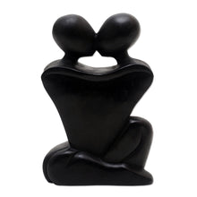 Load image into Gallery viewer, Hand Crafted Suar Wood Sculpture - Embracing Couple | NOVICA
