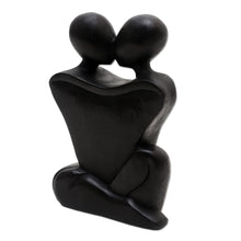 Load image into Gallery viewer, Hand Crafted Suar Wood Sculpture - Embracing Couple | NOVICA
