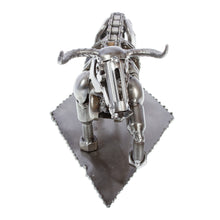 Load image into Gallery viewer, Rustic Recycled Metal Bull Sculpture - Rustic Bull | NOVICA
