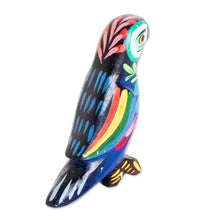 Load image into Gallery viewer, Multicolored Hand Painted Pinewood Macaw Figurine - Colorful Macaw | NOVICA
