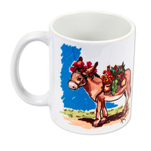 Load image into Gallery viewer, Signed Donkey Artwork on Ceramic Mug - Donkey | NOVICA
