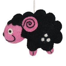 Load image into Gallery viewer, Set of 4 Wool Felt Sheep Holiday Ornaments - Counting Sheep | NOVICA
