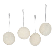 Load image into Gallery viewer, Set of 4 Smiling Snowmen Wool Felt Ornaments - Smiling Snowmen | NOVICA
