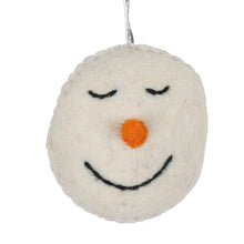 Load image into Gallery viewer, Set of 4 Smiling Snowmen Wool Felt Ornaments - Smiling Snowmen | NOVICA
