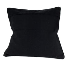 Load image into Gallery viewer, Black and White Striped Cushion Cover - Solola Symbols | NOVICA
