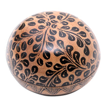 Load image into Gallery viewer, Hand Carved Decorative Wood Box - Lively Leaves | NOVICA
