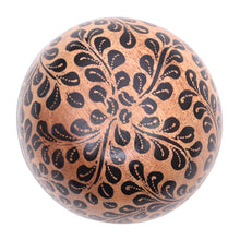 Load image into Gallery viewer, Hand Carved Decorative Wood Box - Lively Leaves | NOVICA
