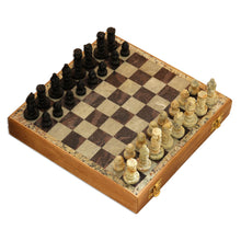 Load image into Gallery viewer, Hand Carved Soapstone Chess Set - Mughal Leisure | NOVICA
