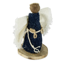 Load image into Gallery viewer, Central American Natural Fiber Angel Statuette - Night Angel | NOVICA
