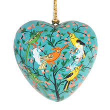 Load image into Gallery viewer, Handmade Bird Motif Papier Mache Ornaments (Set of 4) - Birds of Kashmir | NOVICA
