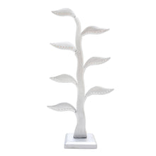 Load image into Gallery viewer, Silver Jempinis Wood Leaf-Themed Jewelry Holder (21 Inch) - Daun Salam in Silver | NOVICA
