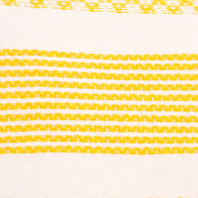 Load image into Gallery viewer, White and Yellow Hand Loomed Cushion Cover - Millenary Marigold | NOVICA
