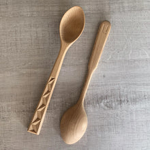 Load image into Gallery viewer, Armenian Hand Carved Beechwood Serving Spoons (Pair) - Savory Traditions | NOVICA
