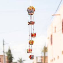 Load image into Gallery viewer, Artisan Crafted Hot-Air Balloon Themed Wind Chime - Balloon Brigade | NOVICA
