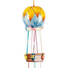 Load image into Gallery viewer, Artisan Crafted Hot-Air Balloon Themed Wind Chime - Balloon Brigade | NOVICA
