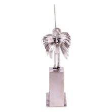 Load image into Gallery viewer, Angel-themed Recycled Metal Sculpture - Capture the Moon | NOVICA
