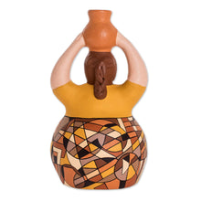 Load image into Gallery viewer, Hand Crafted Ceramic Woman Sculpture From Nicaragua - Water Pitcher | NOVICA
