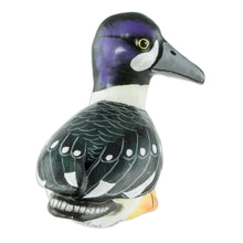 Load image into Gallery viewer, Guatemala Handcrafted Ceramic Bufflehead Duck Figurine - Barrow's Goldeneye Duck | NOVICA
