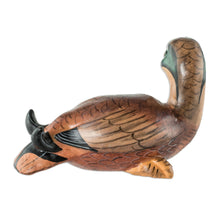 Load image into Gallery viewer, Guatemala Handcrafted Ceramic American Black Duck Figurine - American Black Duck | NOVICA
