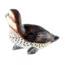 Load image into Gallery viewer, Guatemala Handcrafted Ceramic Masked Duck Figurine - Masked Duck | NOVICA
