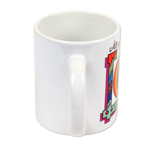 Load image into Gallery viewer, Printed Ceramic Mug with Love Motif - All You Need is Love | NOVICA
