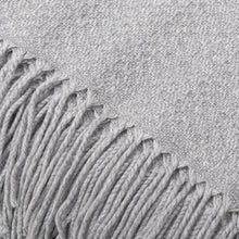 Load image into Gallery viewer, Ash Grey Acrylic Blend Throw Blanket - Intersections in Grey | NOVICA
