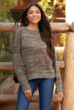 Load image into Gallery viewer, Handwoven Recycled Polyester Sweater from Peru - Rainbow Mountains | NOVICA
