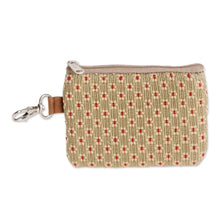 Load image into Gallery viewer, Flowered Cotton Coin Purse - Spring Ditsy | NOVICA
