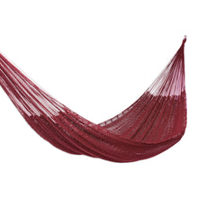 Load image into Gallery viewer, Maya Style Cotton Rope Hammock (Double) - Uxmal Mulberry | NOVICA
