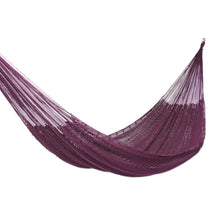 Load image into Gallery viewer, Oversized Mulberry Cotton hammock (Triple) - Uxmal Mulberry | NOVICA
