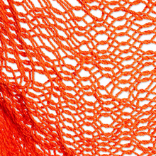 Load image into Gallery viewer, Orange Tasseled Cotton Rope Mayan Hammock Swing from Mexico - Ocean Seat in Orange | NOVICA
