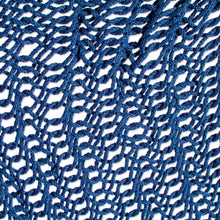 Load image into Gallery viewer, Fringed Navy Cotton Rope Mayan Hammock Swing from Mexico - Sea Breezes in Midnight Blue | NOVICA
