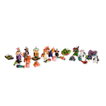 Load image into Gallery viewer, Terracotta AnimalsMini Ornaments (Set of 30) - Noah's Ark Friends | NOVICA
