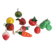 Load image into Gallery viewer, Mini Tropical Fruit Ornaments (Set of 30) from Guatemala - Tropical Flavors | NOVICA
