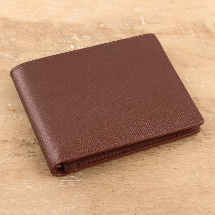 Hand Crafted Men's Brown Leather Wallet - Versatility | NOVICA