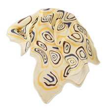 Load image into Gallery viewer, Balinese Hand Crafted 100% Silk Bandana in Yellow and Black - Muse | NOVICA
