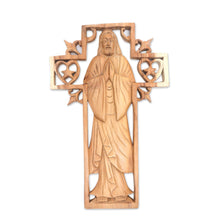 Load image into Gallery viewer, Christian-Themed Suar Wood Relief Panel - Blessed Jesus | NOVICA
