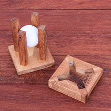 Load image into Gallery viewer, Raintree Wood and Golf Ball Puzzle - Golfing Off the Green | NOVICA
