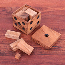 Load image into Gallery viewer, Handmade Raintree Wood Puzzle - Undone Cube | NOVICA
