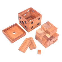Load image into Gallery viewer, Handmade Raintree Wood Puzzle - Undone Cube | NOVICA

