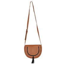 Load image into Gallery viewer, Hand Crafted Brown Leather Sling Bag - Sing Softly in Brown | NOVICA
